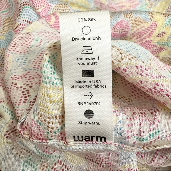 WARM Georgia Dot-Floral Silk Jacquard Shift Dress - Picture 15 of 15